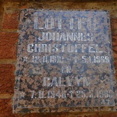 LOTTER Johannes Christoffel 1912-1969 :: LOTTER Calvyn 1946-1985