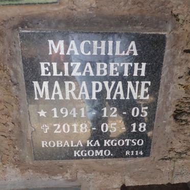 MARAPYANE Machila Elizabeth 1941-2018