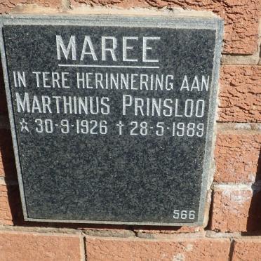 MAREE Marthinus Prinsloo 1926-1989