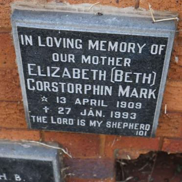 MARK Elizabeth Corstorphin 1909-1993
