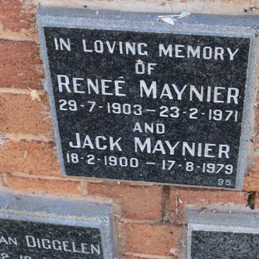 MAYNIER Jack 1900-1979 &amp; Renee 1903-1971