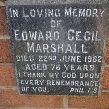 MARSHALL Edward Cecil -1962