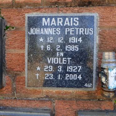 MARAIS Johannes Petrus 1914-1985 &amp; Violet 1927-2004