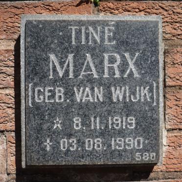 MARX Tine nee VAN WIJK 1919-1990