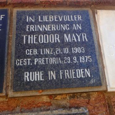 MAYR Theodor 1903-1975