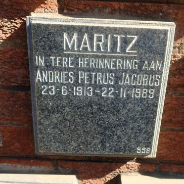 MARITZ Andries Petrus Jacobus 1913-1989