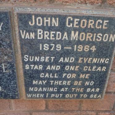 MORISON John George van Breda 1879-1964