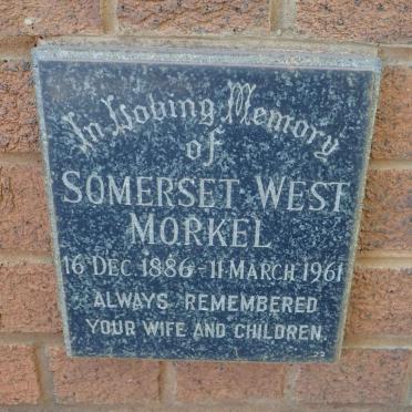 MORKEL Somerset West 1886-1961