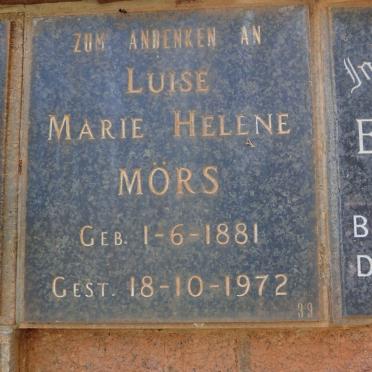MÖRS Luise Marie Helene 1881-1972