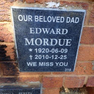 MORDUE Edward 1920-2010