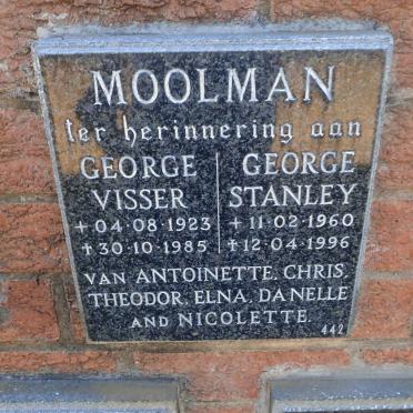 MOOLMAN George Visser 1923-1985 :: MOOLMAN George Stanley 1960-1996