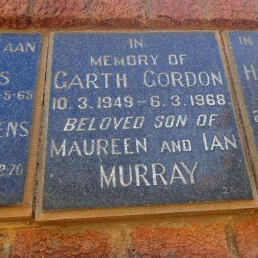 MURRAY Garth Gordon 1949-1968