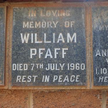PFAFF William -1960