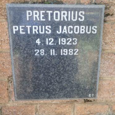 PRETORIUS Petrus Jacobus 1923-1982
