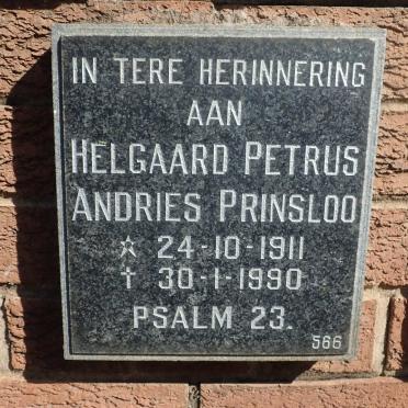 PRINSLOO Helgaard Petrus Andries 1911-1990