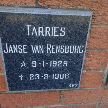 RENSBURG Johannes Theodoris, Janse van 1929-1986