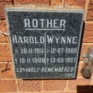 ROTHER Wynne 1900-1997  :: ROTHER Harold 1911-1988