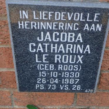 ROUX Jacoba Catharina, le nee ROOS 1930-1987