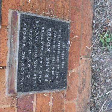 ROODE Frank 1905-1972