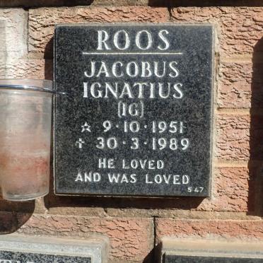ROOS Jacobus Ignatius 1951-1989