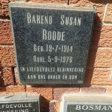 ROODE Barend Susan 1914-1976