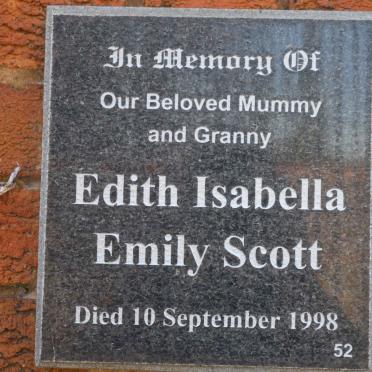 SCOTT Edith Isabella Emily -1998