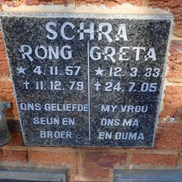 SCHRA Greta 1933-2005 :: SCHRA Rong 1957-1979