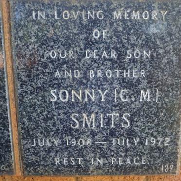 SMITS G.M. 1908-1972