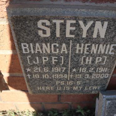 STEYN H.P. 1911-2000 &amp; J.P.F. 1917-1994