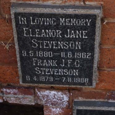 STEVENSON Frank J.F.G. 1879-1968 &amp; Eleanor Jane 1880-1962