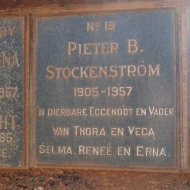 STOCKENSTRÖM Pieter B. 1905-1957