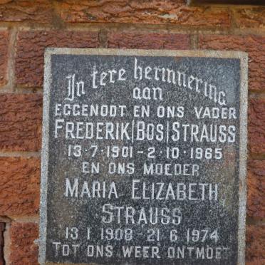 STRAUSS Frederik Bos 1901-1965 &amp; Maria Elizabeth 1908-1974