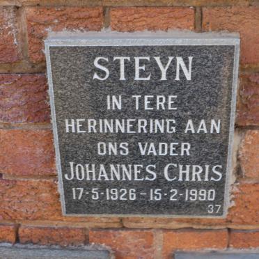 STEYN Johannes Chris 1926-1990
