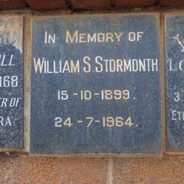 STORMONTH William S. 1899-1964