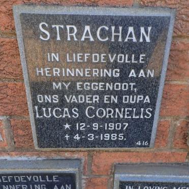 STRACHAN Lucas Cornelis 1907-1985