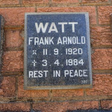 WATT Frank Arnold 1920-1984