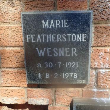 WESNER Marie Featherstone 1921-1978