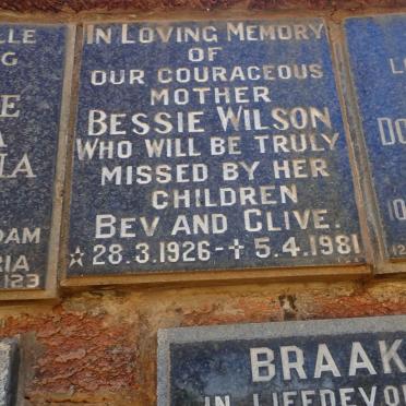 WILSON Bessie 1926-1981