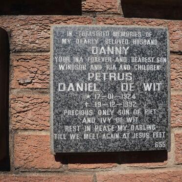 WIT Petrus Daniel, de 1924-1992