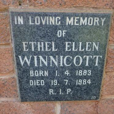 WINNICOTT Ethel Ellen 1883-1984