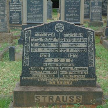 STRAUSS Samuel -1936 & Annie -1937