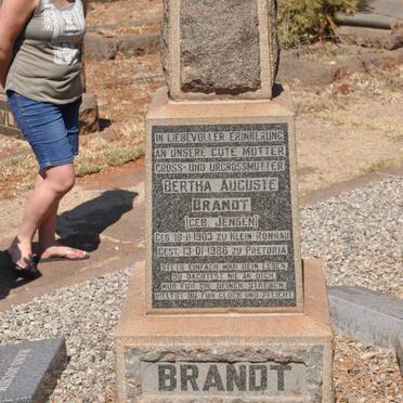 BRANDT Bertha Auguste nee JENSEN 1903-1986