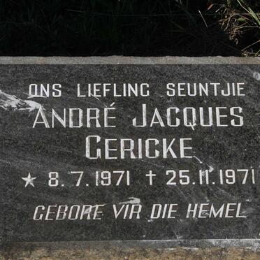 GERICKE Andre Jacques 1971-1971