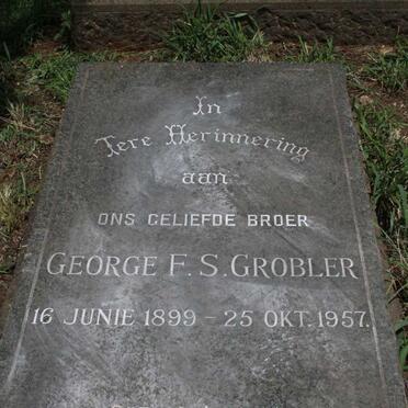GROBLER George F.S. 1899-1957