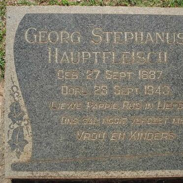 HAUPTFLEISCH Georg Stephanus 1887-1943