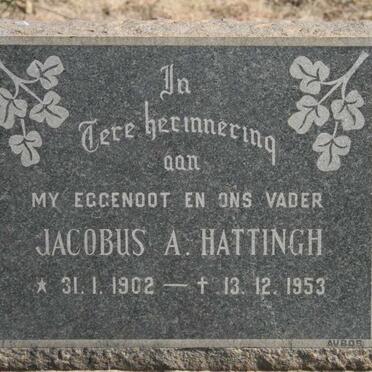 HATTINGH Jacobus A. 1902-1953