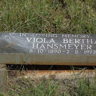 HANSMEYER Viola Bertha 1890-1972