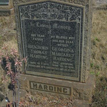HARDING Benjamin Thomas 1873-1960 &amp; Georgina Margaret JOHNSON 1878-1949