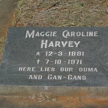 HARVEY Maggie Caroline 1881-1971