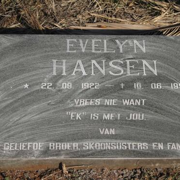 HANSEN Evelyn 1922-1991